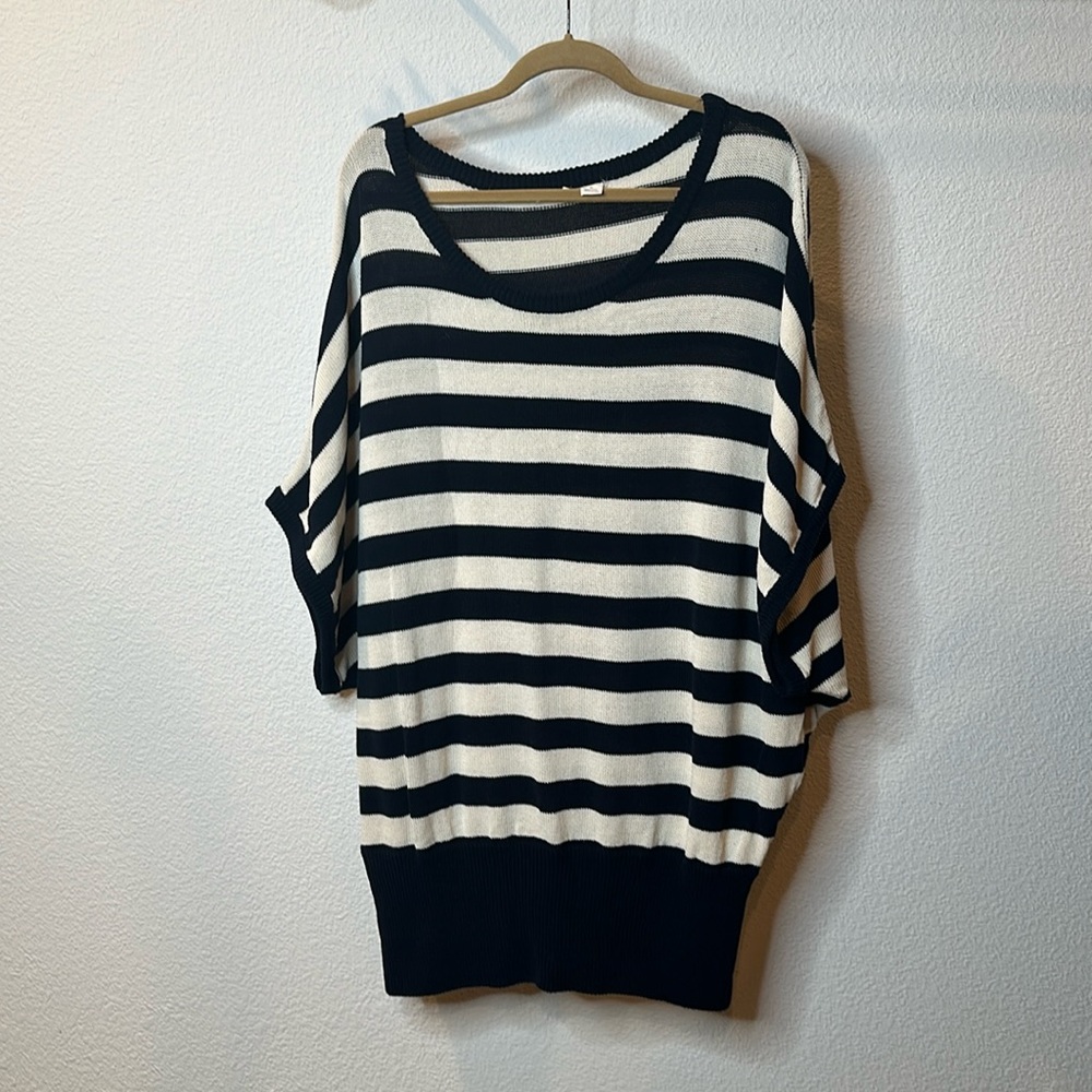 Moth x Anthropologie Stripe Oversized Sweater XL